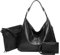 YWLINK Retro Handtasche Mutter dreiteiliges Set einzelne Umhängetasche Messenger Bag Handtasche Mode Pu Lady Bag Häkeln Set (Black, One Size)