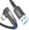 SUNGUY Cavo USB Type C 90 Gradi, 3 Metri 5Gbps USB a USB C Cavo, Cavo USB C compatibile con Android Auto, Galaxy S22, SSD, Xiaomi-Nero