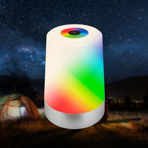 Briloner - Riffle lampada da terra senza fili IP44 con touch, dimmerabile, funzione memoria, piantana a batteria, Bianco Caldo, RGB, vincitore del German Design Award 2025, 19 x 124 cm, cromo opaco