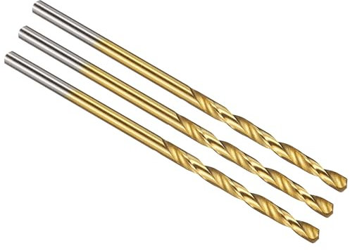 PATIKIL 2mm Foret Hélicoïdal, Mèche M42 8% Cobalt Acier Rapide, Tige Droite 135° Revêtement Nitrure de Titane (TiN) pour Métal Acier Inoxydable, Forets à Métaux à Haute Dureté, 3 PCS