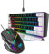 Ensemble Souris À Clavier Fil Ergonomique avec Une Compatibilité des Systèmes Multiples À Faible Bruit pour Le Travail Le Divertissement