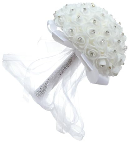 VICASKY Bouquet da Sposa Simulato Rosa Bouquet per Matrimonio Decorazioni e Foto per Cerimonie e Feste Design per Nobiltà Ed