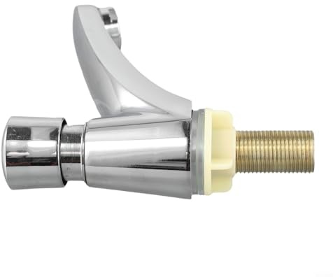 Robinet temporisé à fermeture automatique - Économie d'eau - Robinet de lavabo simple à montage froid - Robinet d'évier de salle de bain avec arrêt automatique en 4 secondes pour toilettes publiques