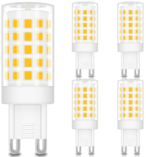 TRIJZHOU G9 LED Lampe 4W AC220-240V Warmweiß 3000K 5er-Pack | nicht dimmbar, entspricht 40W Halogen, 430 Lumen, kein Flimmern, für Faretti und Plafoniere
