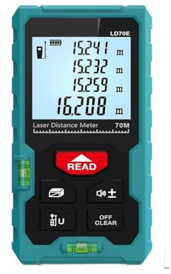Entfernungsmesser 50 m, 70 m, 100 m, Messband, hohe Genauigkeit, vielfältige Messfunktionen(LD70E)