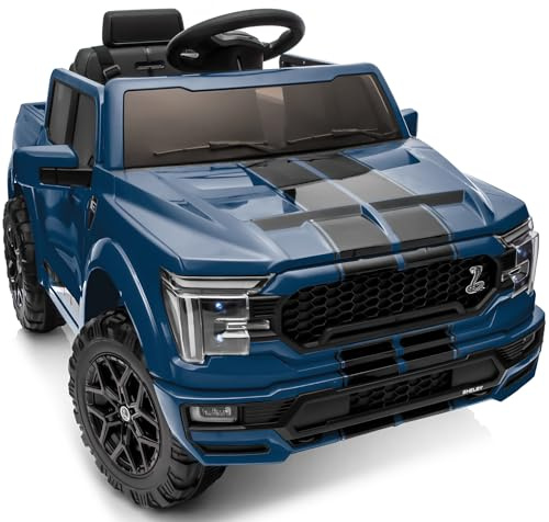 Outfunny Ford Shelby F-150 Elektroauto für Kinder Lizenziert, 12V Kinderauto Elektro ab 3 Jahre - Blau