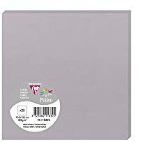 Clairefontaine 11832C Packung (mit 25 Karten Pollen, 135 x 135 mm) 210g, koalagrau