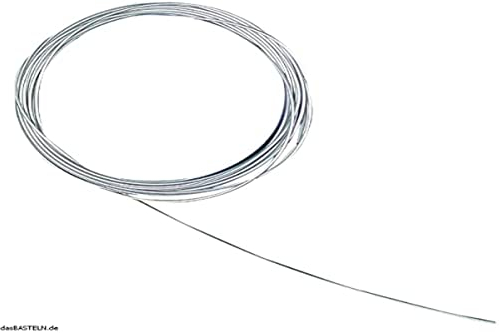 RAYHER - Schmuckdraht, matt, 0,5 mm, nickelfrei, SB-Btl. 2 m, kunststoffummantelt, silber