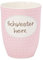 Mea-Living Tasse mit Henkel SCHWESTERHERZ, rosa, 500ml, Becher mit Spruch, Geschenkidee für Schwestern, Spruchtasse