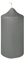 Fink Candle/Stumpenkerze,dunkelgrau,getaucht/H.15cm,D.8