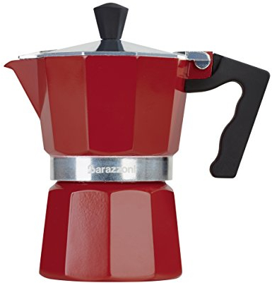 Barazzoni La Caffettiera Colorata Cafetera de Colores, Metal, Rojo, 1 Tazza