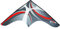 Brookite Harvey D. Sport Lenkdrachen von Peterkin, Rot- und Grauer Drachen – 65 cm x 130 cm – Polyester Ripstop mit 2 Griffen | Drachen | Outdoor-Spielzeug | Sport & Freizeit | ab 8 Jahren