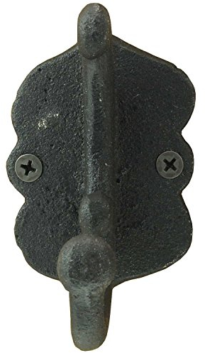 MACOSA SA05412 Wand-Haken im Vintage-Stil Retro Antik Metall Braun rostig Garderobenhaken Kleiderhaken Handtuchhaken Metallhaken Flur Garderobe