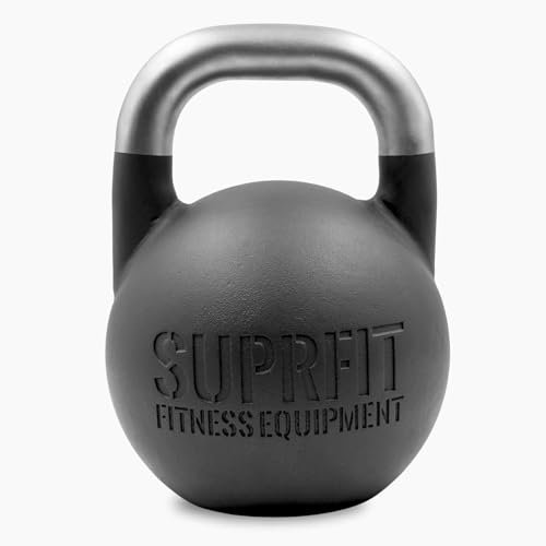 SUPRFIT – Pro Competition Kettlebells 36 kg – genormte Wettkampf Kugelhantel aus massivem Stahleinzelguss für Kraft- & Crosstraining – mit Farbcodierung zur besseren Unterscheidung der Gewichte