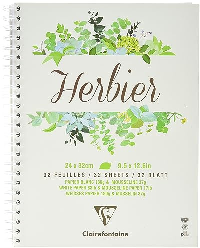 Clairefontaine 975180C Herbarium Paint'On Spirale 24x32cm 32 Blatt 180g
