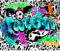 decomonkey - Papier Peint Panoramique Graffiti Football 350x256 cm - Décoration murale moderne – Tapisserie décorative pour chambre salon - Artistique graffiti coloré urbain mural football sport