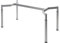 boho möbelwerkstatt Schreibtischgestell, Konferenztischgestell, Tischgestell, höheneinstellbar in Silber RAL9006 für Tischplatten von 160 x 80 cm