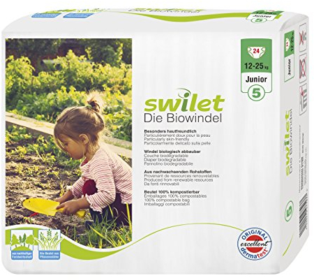 Swilet Biowindeln Größe 5 Junior (12-25 kg) 6 x 24 cm.