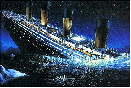 YSCOLOR Diamant Painting Volle Runde Bohrer DIY 5D Diamant Malerei Titanic 3D Stickerei Set Kreuzstich 2019 Dekor Geschenk 30X40cm