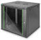 DIGITUS Netzwerkschrank - 19 Zoll Rack - 9HE - Wandmontage - 600mm Tiefe - Traglast 60kg - Dynamic Basic Serie - Schwarz