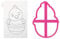 LissieLou Easter Chick Large Cookie Cutter and Embosser Easter Icing Stamp Fondant Embosser - Light Pink/Clear