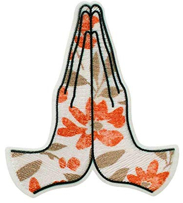 Mono Quick Yoga-HÄNDE - Recycl Patch Aufnäher Aufbügler Applikation Iron-On Patch