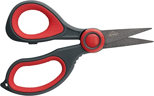 Berkley 14 cm XCD-Schere, Edelstahlklingen und korrosionsbeständige Beschichtung, einfaches Schneiden von geflochtenen Linien, rutschfeste Gummigriffe sorgen für optimale Greifkraft