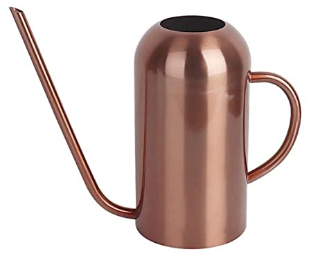 LTSUMI Annaffiatoio per interni da 1134 g, in metallo inox, con beccuccio lungo, per piante domestiche, bonsai, fiori da giardino all'aperto (rame)