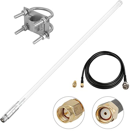 Nelawya 5,8 dBi Helium Miner Antenne 868MHz Lora Antenne mit 3 Meter KMR240 Koaxialkabel kompatibel mit Helium RAK RAK V2 Bobcat Nebra SenseCAP SyncroB.it Easylinkin Miner Hotspot, Weiß