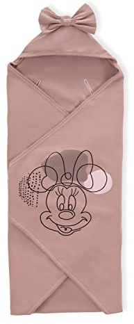 hauck Baby Einschlagdecke Snuggle N Dream für 3-Punkt-Gurt & 5-Punkt-Gurt, Baumwolle, Universal für Babyschale, Kindersitz, Kinderwagen, Buggy, Babywippe, Waschbar (Disney Minnie Mouse Rose)