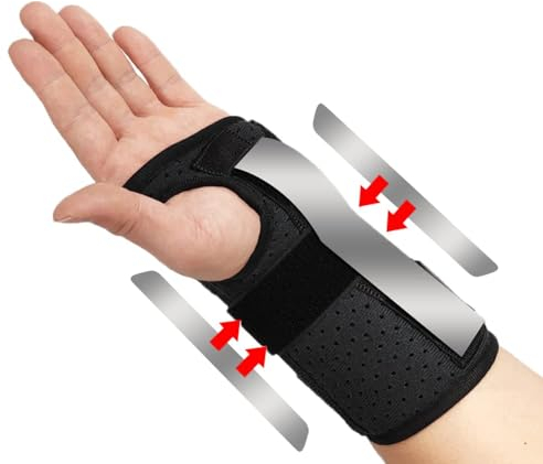 TOFBS Handgelenkstütze Verstellbar Atmungsaktiv Handgelenkbandage Handgelenkschiene Handgelenkstütze Für Schmerzen Und Verletzungen(Right X Black)
