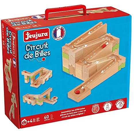 Jeujura - Marble run-40 pcs Building Games, Multicolor (J8364)