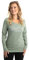 ROADSIGN australia Damen Langarmshirt mit Aufdruck & Rundhalsausschnitt - aus 100% Baumwolle Gruen, S