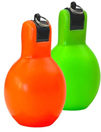 BEST SPORTING Handpfeife I hochwertige Schiedsrichterpfeife I Trainerpfeife schwarz I Fußball-Pfeife für Kinder I robuste Sportpfeife I Trainer Pfeife I Pfeife Sport (2er Set Orange/Grün)