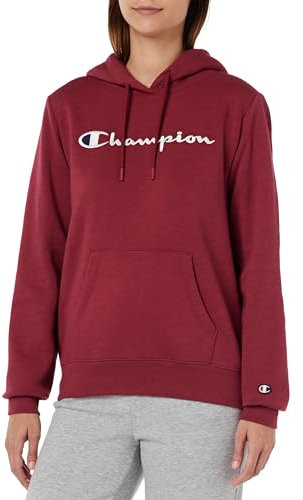 Champion Legacy Legacy American Classics W - Light Powerblend Fleece Felpa con Cappuccio, Rosso TBR, Donna FW23