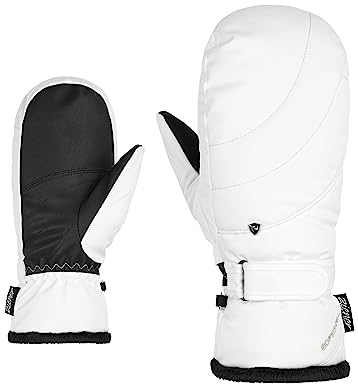 Ziener Damen KAHLIA Ski-Fäustling/Wintersport | Primaloft Plüschfutter, white, 6