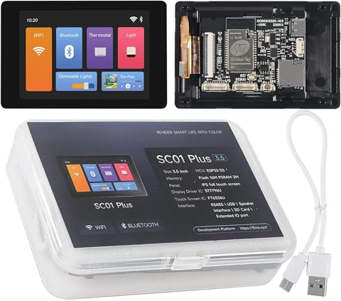 TECNOIOT 1 Uds. Placa de Desarrollo WT32-SC01 Plus ESP32 3,5 Pulgadas 320X480 táctil LCD Bluetooth WiFi