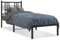 Bulliing Bettgestell mit Kopfteil Bed Frame Kopfteil Bett Betten Bettrahmen Bettgestell Metall Schwarz 80x200 cm - 376315
