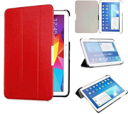 Funda para tablet Samsung Galaxy Tab 4 de 10,1 pulgadas SM-T530 T531 T533 T535 Funda plegable inteligente delgada para Samsung Galaxy SM-T530 T531 T533 T535 funda con función de encendido y apagado