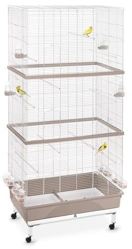 XL Vogelvoliere Zimmervoliere Vogekäfig Vogelhaus mit Rollen 79,5 x 48,5 x 171 cm