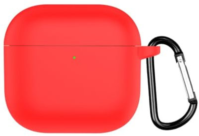 FTRONGRT Case Compatible with AirPods 4 2024, Anti-Scratch, Shockproof, Silicone Case Compatible with AirPods 4 2024 Bluetooth Earphone.Red