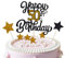 Giantree Happy 50th Birthday Cake Topper, 50.Geburtstag Tortendeko Glitzer Schwarz Tortendeko 50 Geburtstag Tortendeko Schwarz Gold 60th Tortendeko Schwarz Gold 50th Für 50 Geburtstag Party