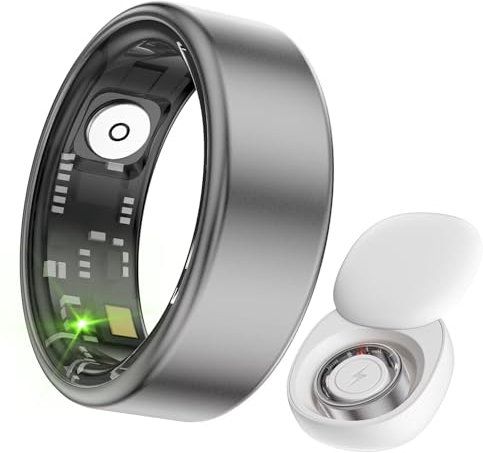 Smart Ring Android IOS Fitness Ring Tracker Smartringe für Herren Damen Schlaftracker Pulsmesser Aktivitätstracker Schrittzähler Sport Smartring Fitnessring Herzfrequenz Schwarz Rosegold Silber