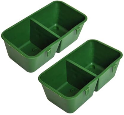 Sosoport 15 Stücke Doppel Nut Vogelfutter Tablett Geflügel Fütterung Ausrüstung Vögel Fütterung Schüssel Für Käfig