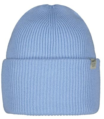 Barts Haveno High Cuffed Ribbed Knit Stretchy Beanie Hat - Ice