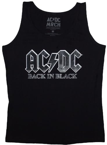 AC/DC Back in Black Skinny Fit Vest Top XXL