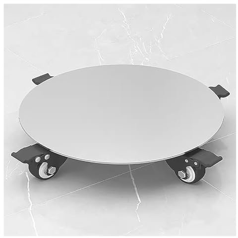 Chariot à Plantes en Acier Inoxydable, Support de Chariot Multifonction, Support à Plantes Robuste avec Roues universelles, Chariot à Pots Ronds for intérieur et extérieur(Diameter 30cm/11.81in)