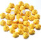 Wisafory 20 pezzi di rose di raso, fiocchi di rose, mini fiori artificiali, rose in raso, toppe decorative per fai da te, scrapbooking, accessori per capelli, colore giallo oro, 2 cm