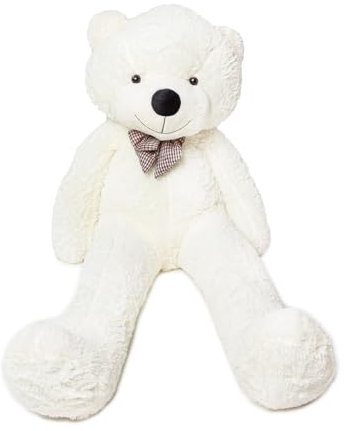 MAKOSAS orsacchiotto morbido giocattolo per bambini (bianco, 120 cm)