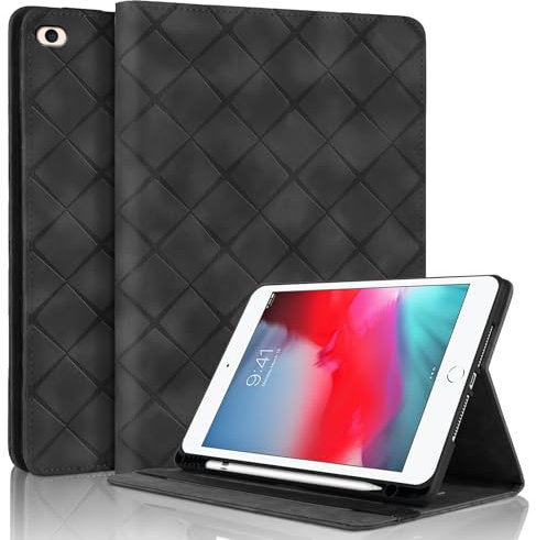 Vaitasy Custodia per iPad Mini 5/4/3/2/1 7.9 Pollici con Pencil Holder, Flip Pelle PU Tablet Case con Supporto Funzione Custodia per iPad Mini 5th/4th/3rd/2nd/1st - Nero